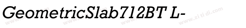 GeometricSlab712BT L字体转换